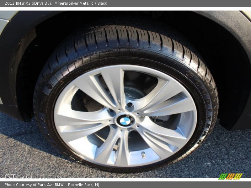 Mineral Silver Metallic / Black 2012 BMW X3 xDrive 35i
