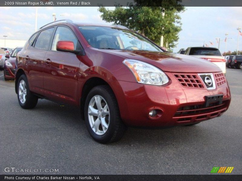 Venom Red / Black 2009 Nissan Rogue SL AWD