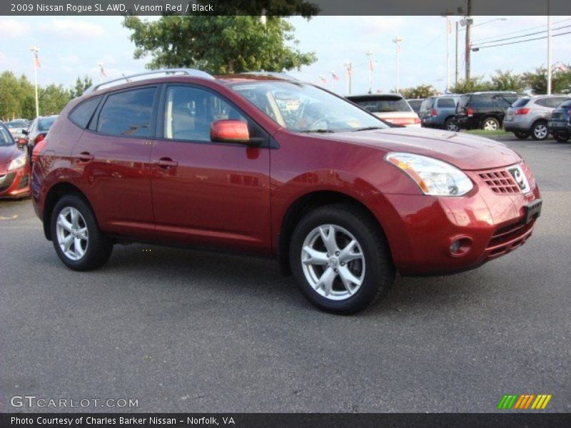 Venom Red / Black 2009 Nissan Rogue SL AWD