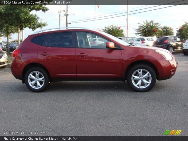 Venom Red / Black 2009 Nissan Rogue SL AWD