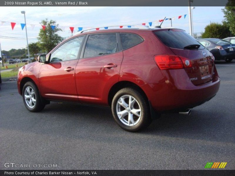 Venom Red / Black 2009 Nissan Rogue SL AWD