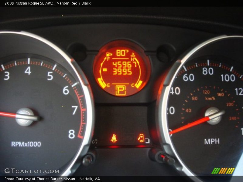 Venom Red / Black 2009 Nissan Rogue SL AWD