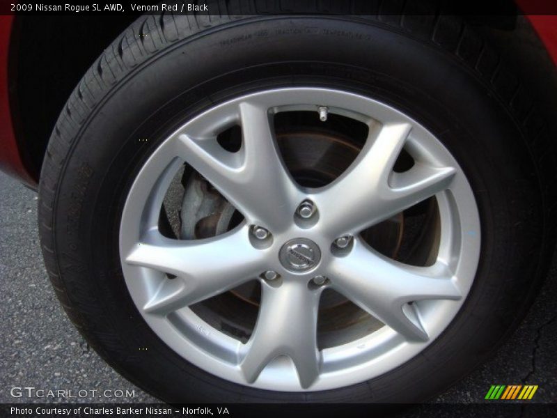Venom Red / Black 2009 Nissan Rogue SL AWD