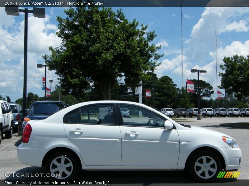 Nordic White / Gray 2007 Hyundai Accent GLS Sedan