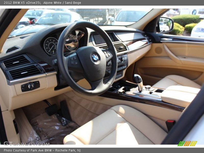 Alpine White / Sand Beige 2012 BMW X5 xDrive35i