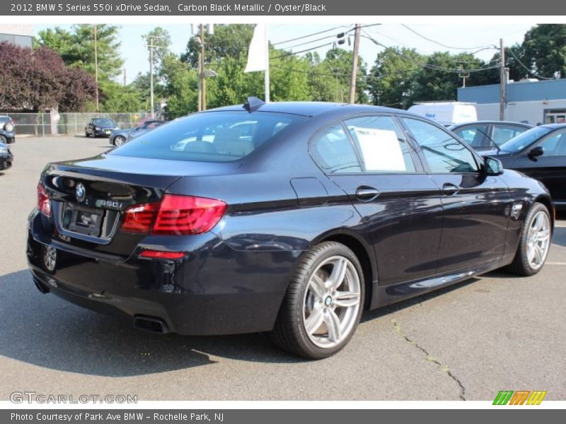 Carbon Black Metallic / Oyster/Black 2012 BMW 5 Series 550i xDrive Sedan