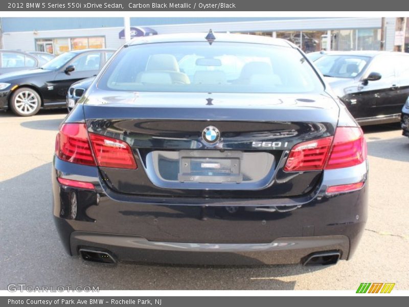 Carbon Black Metallic / Oyster/Black 2012 BMW 5 Series 550i xDrive Sedan