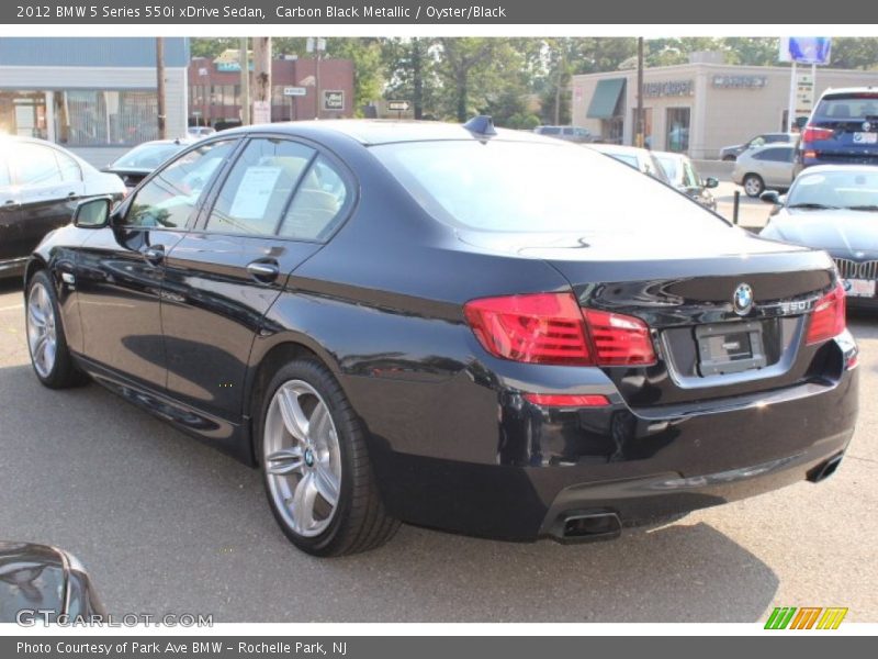 Carbon Black Metallic / Oyster/Black 2012 BMW 5 Series 550i xDrive Sedan