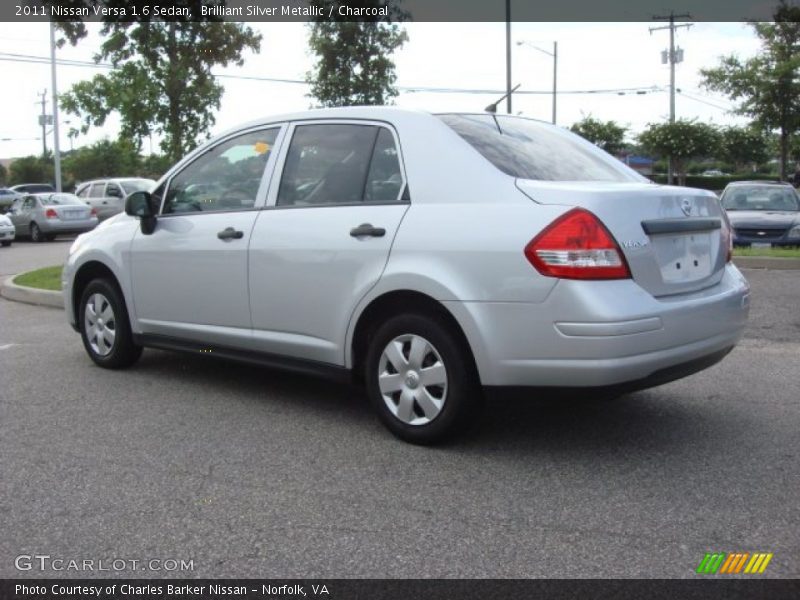 Brilliant Silver Metallic / Charcoal 2011 Nissan Versa 1.6 Sedan