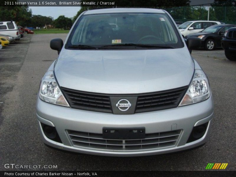 Brilliant Silver Metallic / Charcoal 2011 Nissan Versa 1.6 Sedan