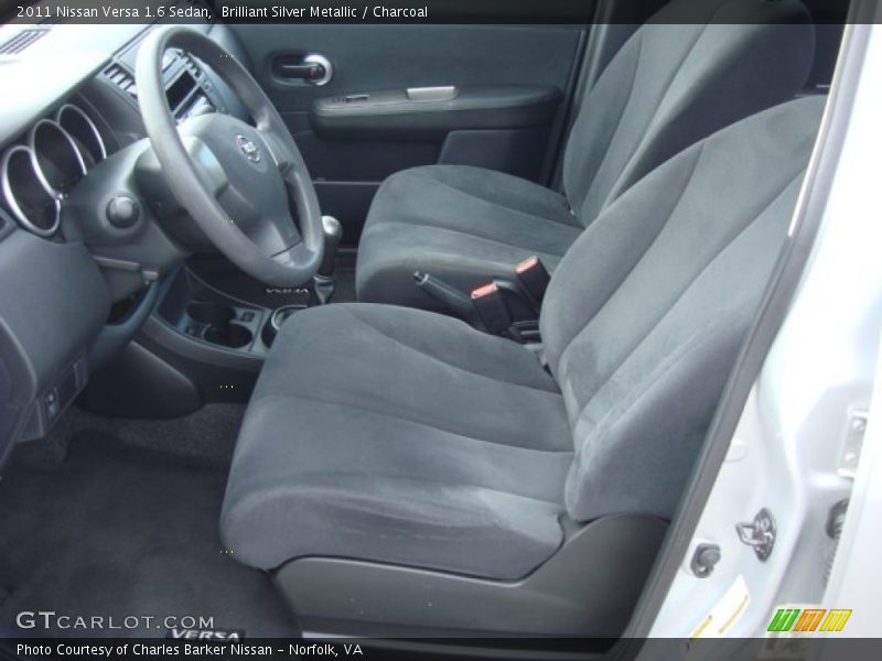 Brilliant Silver Metallic / Charcoal 2011 Nissan Versa 1.6 Sedan