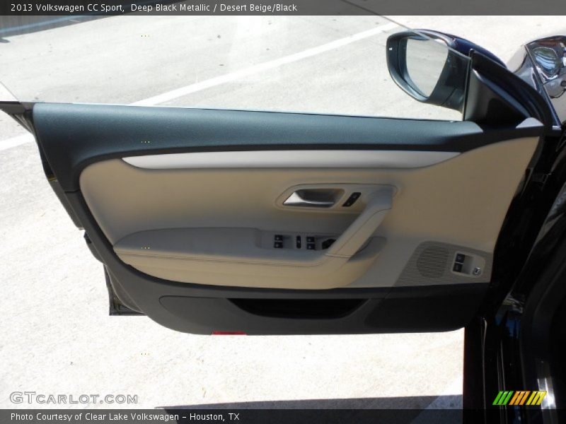 Deep Black Metallic / Desert Beige/Black 2013 Volkswagen CC Sport