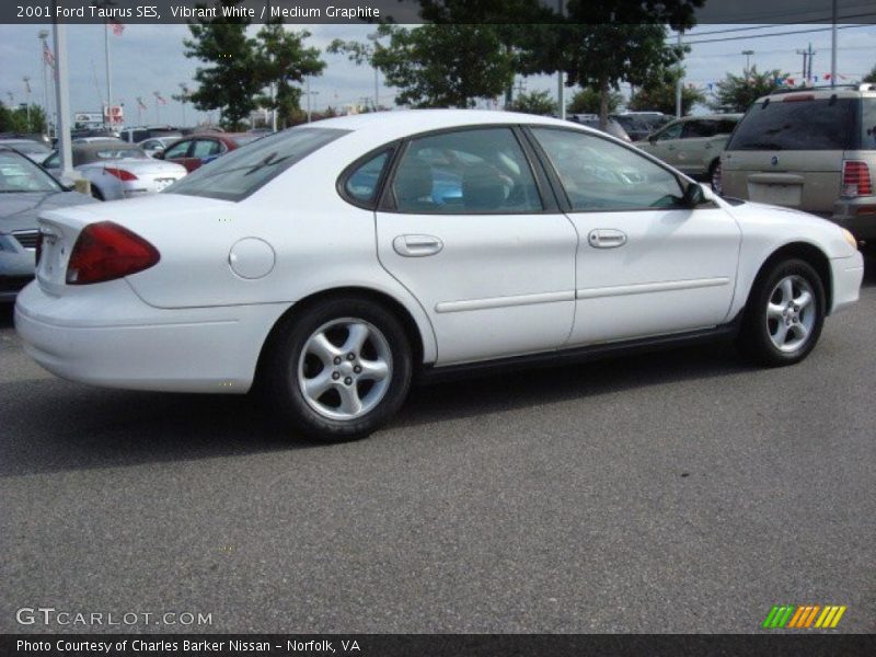 Vibrant White / Medium Graphite 2001 Ford Taurus SES