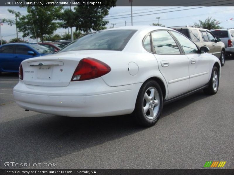 Vibrant White / Medium Graphite 2001 Ford Taurus SES