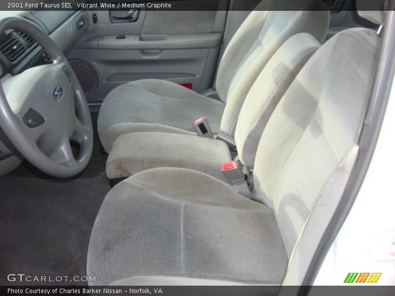 Vibrant White / Medium Graphite 2001 Ford Taurus SES