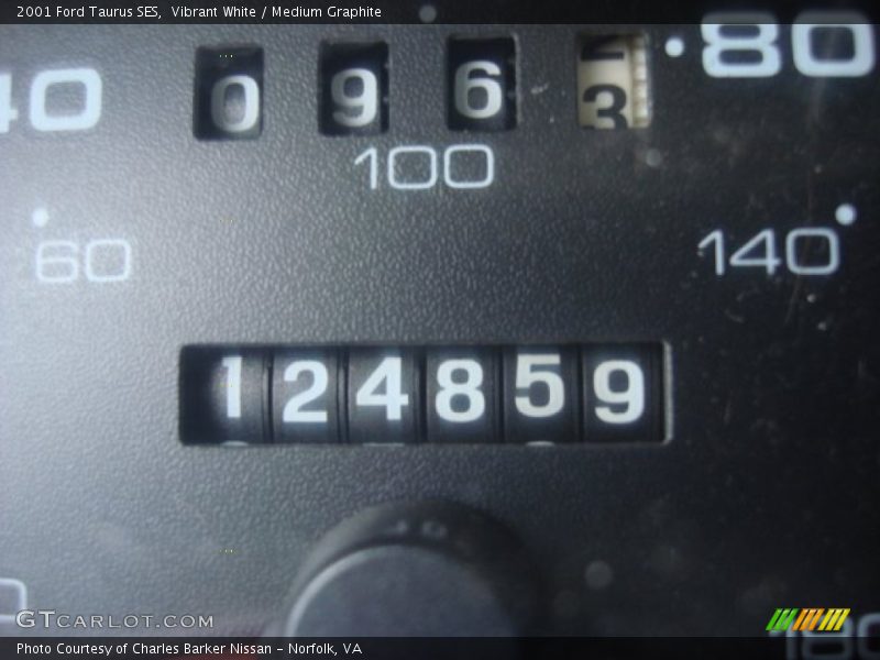 Vibrant White / Medium Graphite 2001 Ford Taurus SES