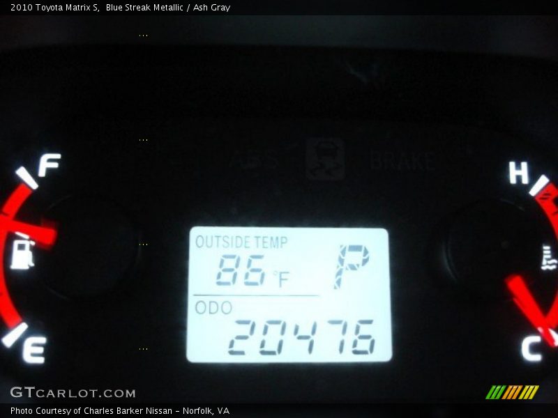 Blue Streak Metallic / Ash Gray 2010 Toyota Matrix S