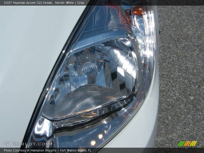 Nordic White / Gray 2007 Hyundai Accent GLS Sedan
