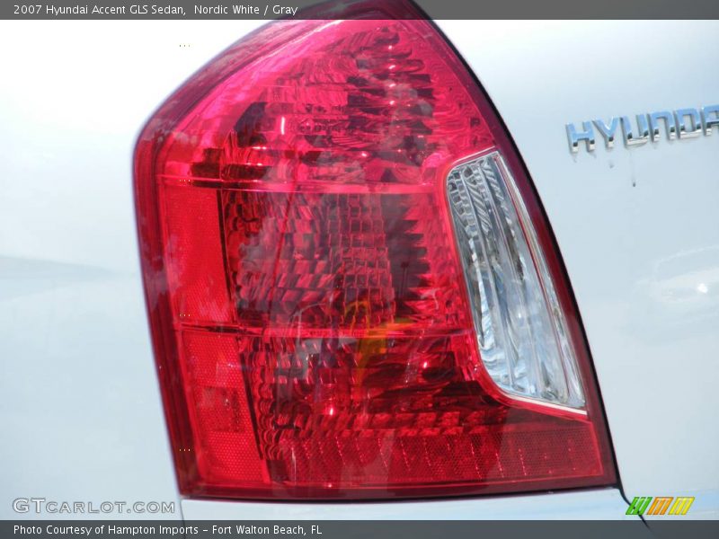 Nordic White / Gray 2007 Hyundai Accent GLS Sedan