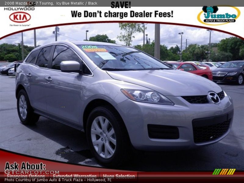 Icy Blue Metallic / Black 2008 Mazda CX-7 Touring