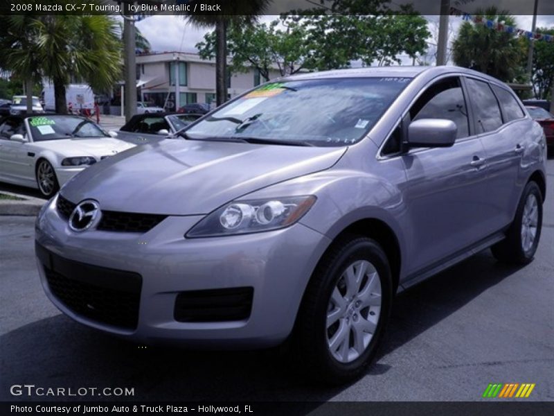 Icy Blue Metallic / Black 2008 Mazda CX-7 Touring