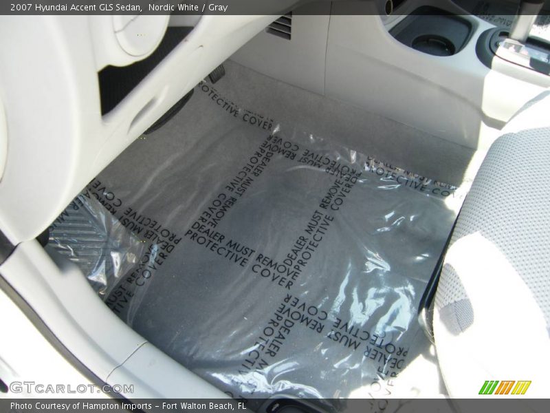 Nordic White / Gray 2007 Hyundai Accent GLS Sedan