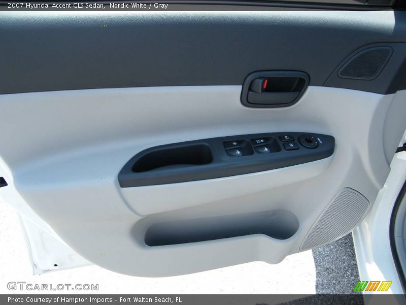 Nordic White / Gray 2007 Hyundai Accent GLS Sedan