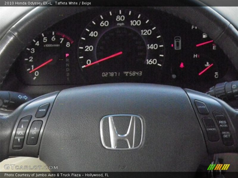 Taffeta White / Beige 2010 Honda Odyssey EX-L