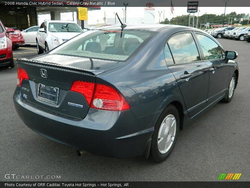 Galaxy Gray Metallic / Blue 2008 Honda Civic Hybrid Sedan