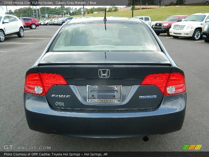 Galaxy Gray Metallic / Blue 2008 Honda Civic Hybrid Sedan