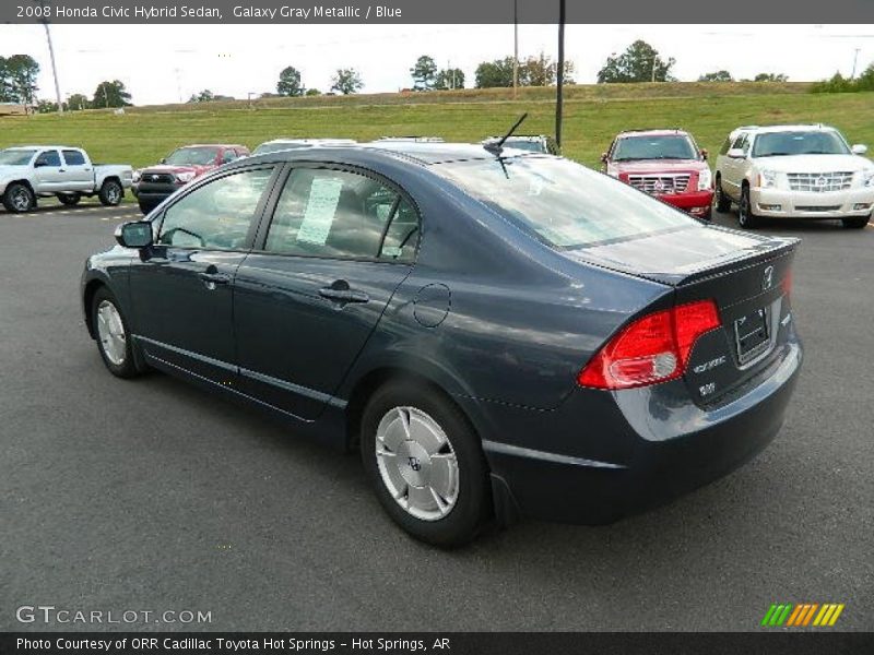 Galaxy Gray Metallic / Blue 2008 Honda Civic Hybrid Sedan