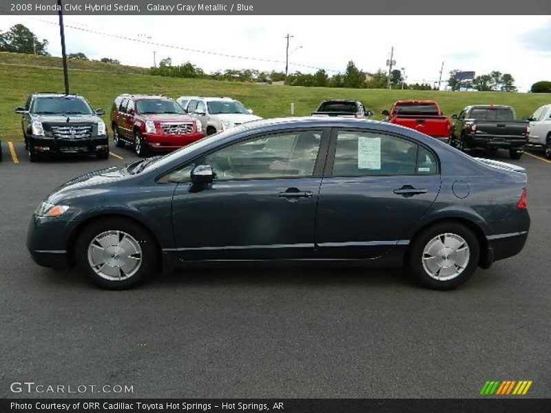 Galaxy Gray Metallic / Blue 2008 Honda Civic Hybrid Sedan