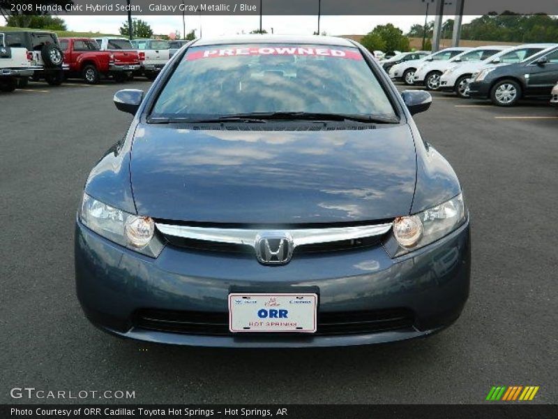 Galaxy Gray Metallic / Blue 2008 Honda Civic Hybrid Sedan