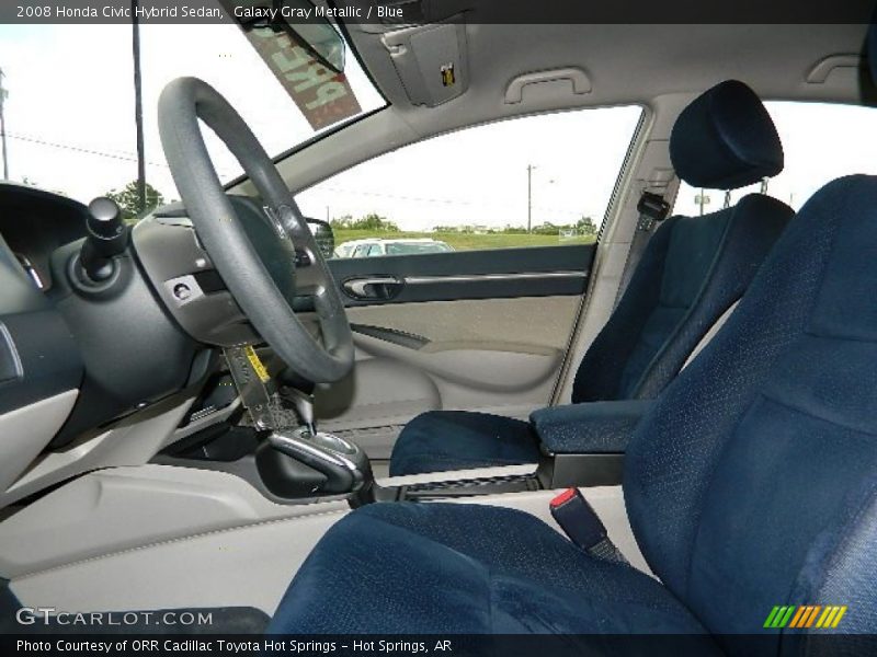Galaxy Gray Metallic / Blue 2008 Honda Civic Hybrid Sedan