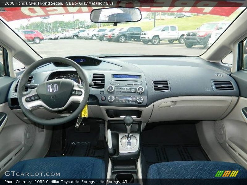 Galaxy Gray Metallic / Blue 2008 Honda Civic Hybrid Sedan
