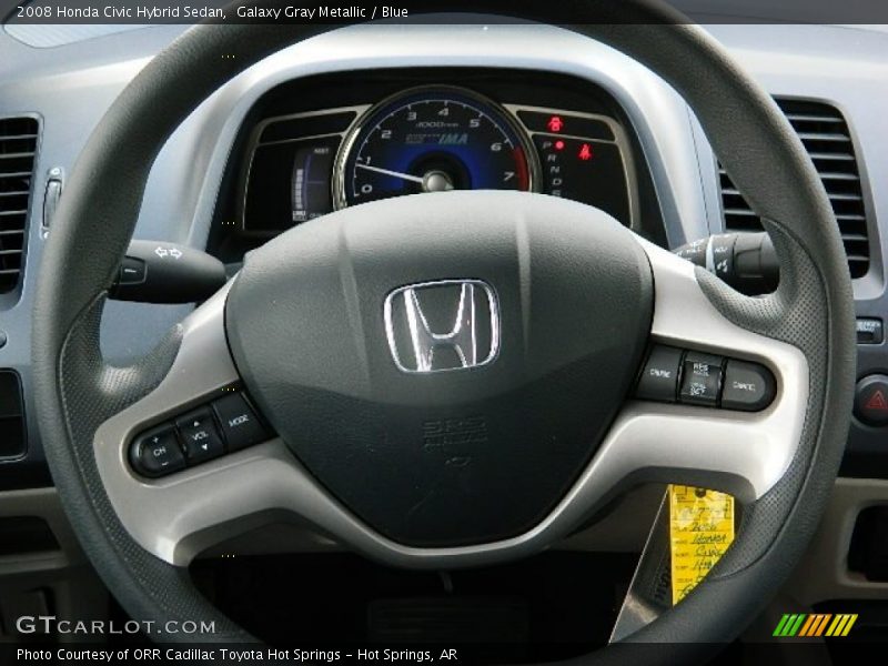 Galaxy Gray Metallic / Blue 2008 Honda Civic Hybrid Sedan