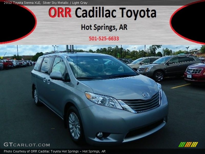 Silver Sky Metallic / Light Gray 2012 Toyota Sienna XLE