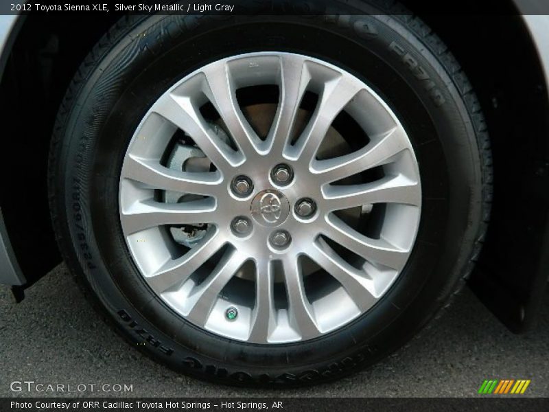 Silver Sky Metallic / Light Gray 2012 Toyota Sienna XLE