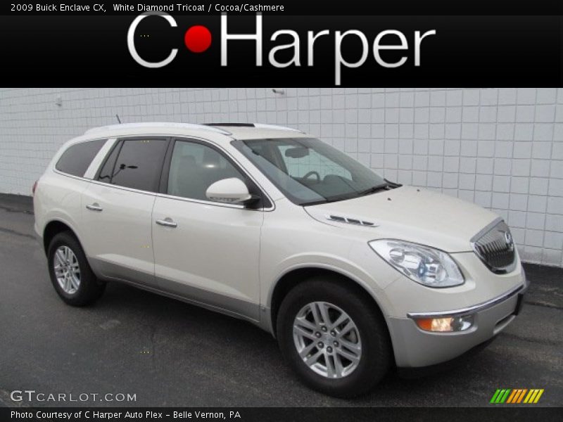 White Diamond Tricoat / Cocoa/Cashmere 2009 Buick Enclave CX