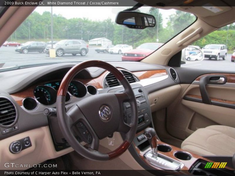 White Diamond Tricoat / Cocoa/Cashmere 2009 Buick Enclave CX
