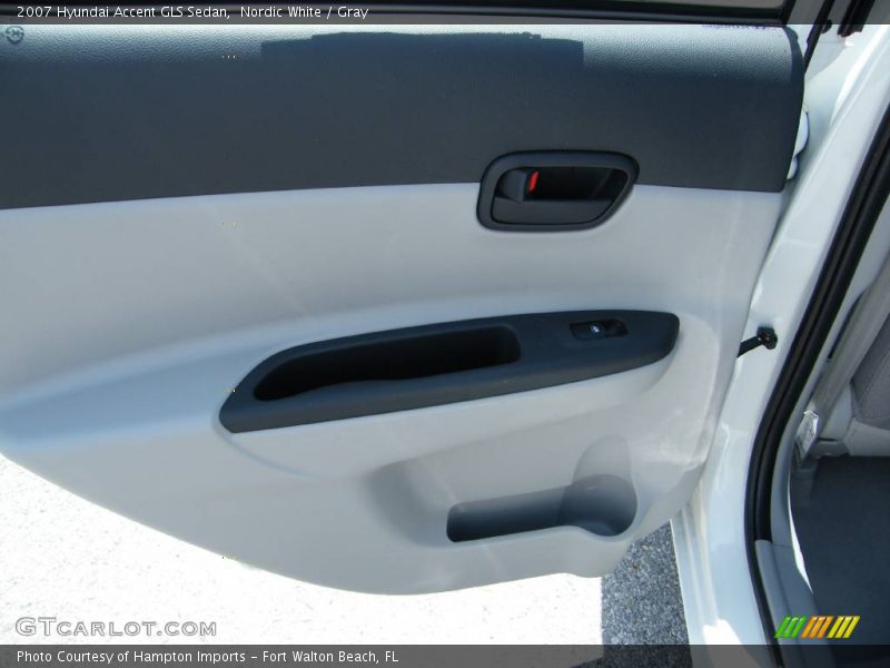 Nordic White / Gray 2007 Hyundai Accent GLS Sedan