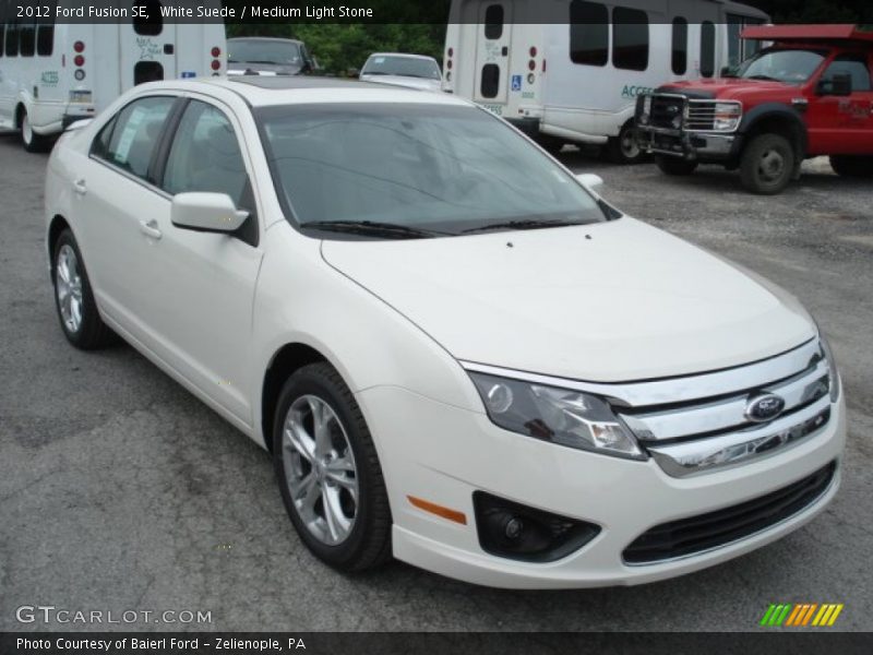 White Suede / Medium Light Stone 2012 Ford Fusion SE