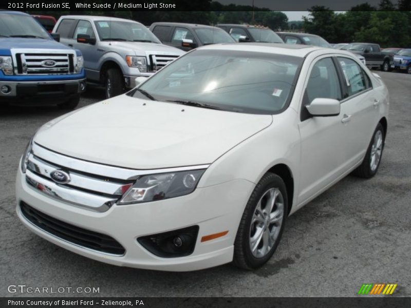 White Suede / Medium Light Stone 2012 Ford Fusion SE