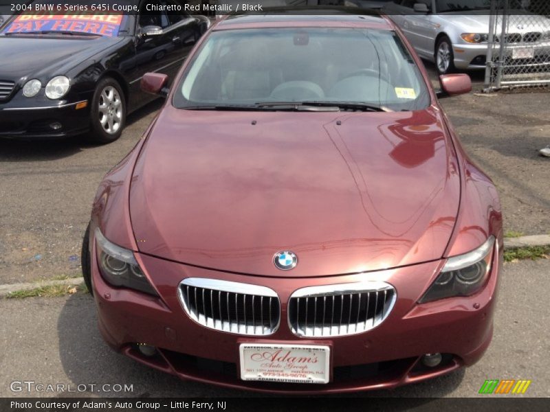 Chiaretto Red Metallic / Black 2004 BMW 6 Series 645i Coupe