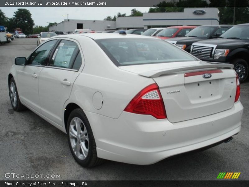 White Suede / Medium Light Stone 2012 Ford Fusion SE