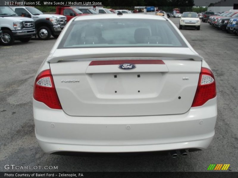 White Suede / Medium Light Stone 2012 Ford Fusion SE
