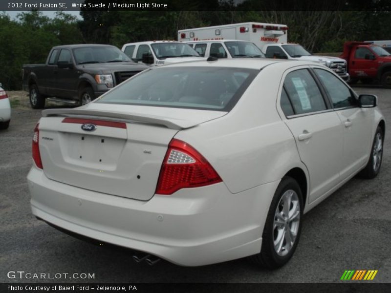 White Suede / Medium Light Stone 2012 Ford Fusion SE