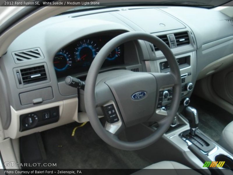 White Suede / Medium Light Stone 2012 Ford Fusion SE