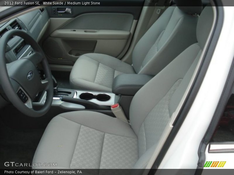 White Suede / Medium Light Stone 2012 Ford Fusion SE