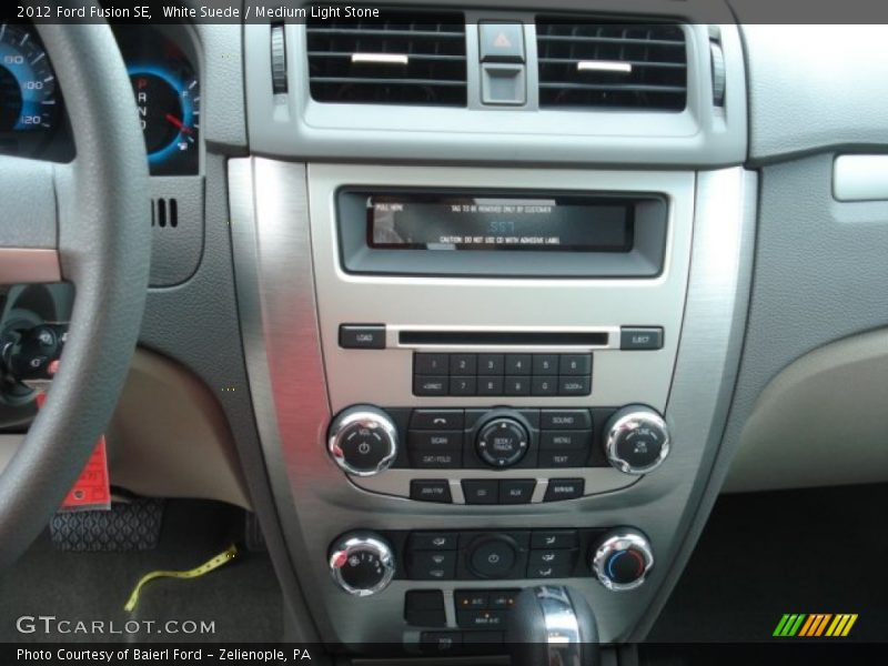 White Suede / Medium Light Stone 2012 Ford Fusion SE